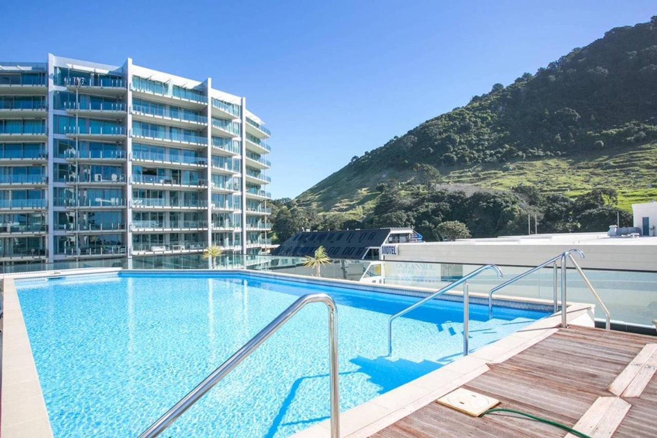 Luxury Ocean & Harbour Views - Heated Pool, Main Beach & Gym Mount Maunganui Eksteriør billede